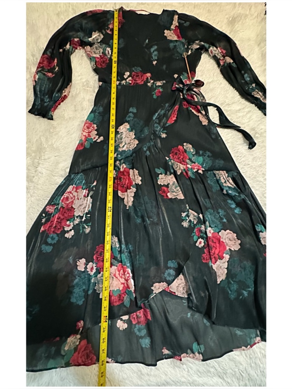 LC Lauren Conrad wrap floral print dress - Picture 11 of 15